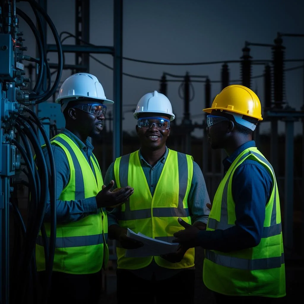 Isizwe Electro Pro engineering team on site